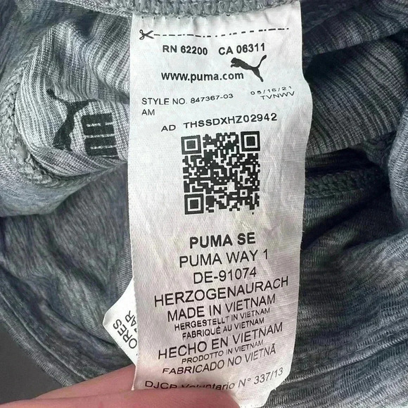 PUMA Women's Leggings Side Seam Pocket Size S Color Grey - Picture 4 of 4